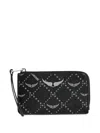 Zadig & Voltaire Monogram Card Holder In Black