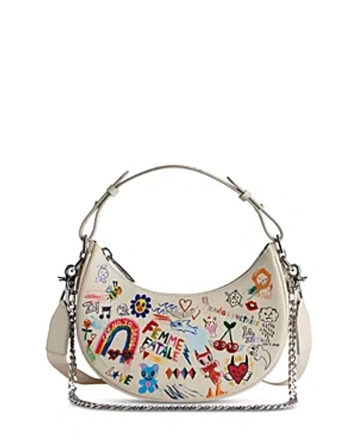 Zadig & Voltaire Moonrock Leather Shoulder Bag In Flash