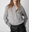 Zadig & Voltaire Morning Jacquard Manifesto Silk Shirt In Multi