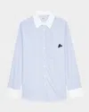 Zadig & Voltaire Morning Oversized Striped Shirt In Mist