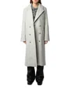 Zadig & Voltaire Mulan Chevron Wool-blend Coat In Animal Print