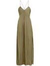 Zadig & Voltaire Open-back Satin Maxi Dress In Laurier