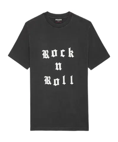 ZADIG & VOLTAIRE OPEN-NECKED BLACK SHIRT