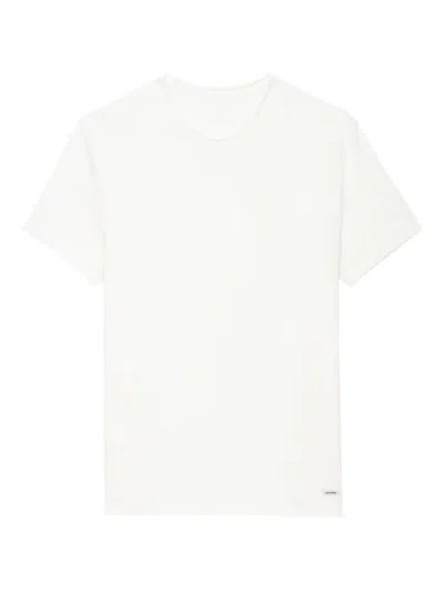 Zadig & Voltaire Organic Cotton-linen T-shirt In White