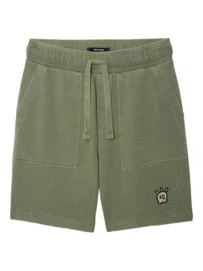 Zadig & Voltaire Pablo Slub Shorts In Green