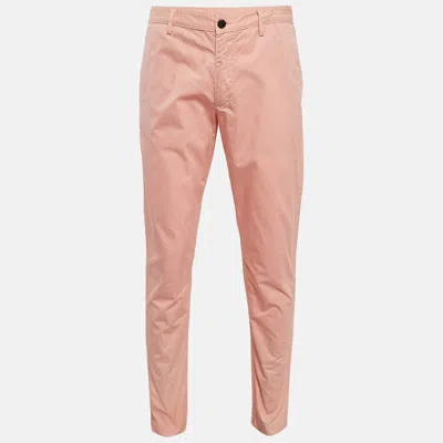 Pre-owned Zadig & Voltaire Pink Cotton Patrick Chino Trousers L