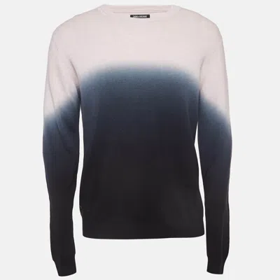 Pre-owned Zadig & Voltaire Pink/navy Blue Ombre Cotton Sweatshirt L