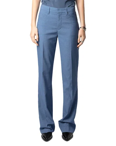 Zadig & Voltaire Pistol Flared Hem Pants In Surf