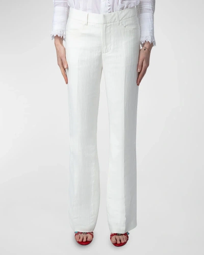 Zadig & Voltaire Pistol Tailored Pants In Blanc