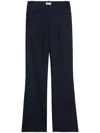Zadig & Voltaire Womens Pistol Flared-leg Wool Trousers Encre In Black