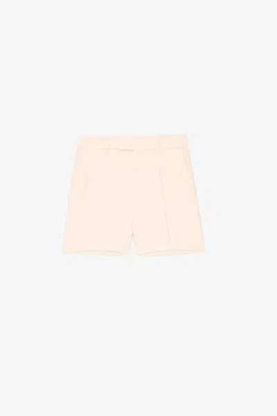 Zadig & Voltaire Please Tailleur Linen Shorts In Poudre In Beige