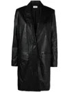 Zadig & Voltaire Polished-finish Single-breasted Coat In Schwarz