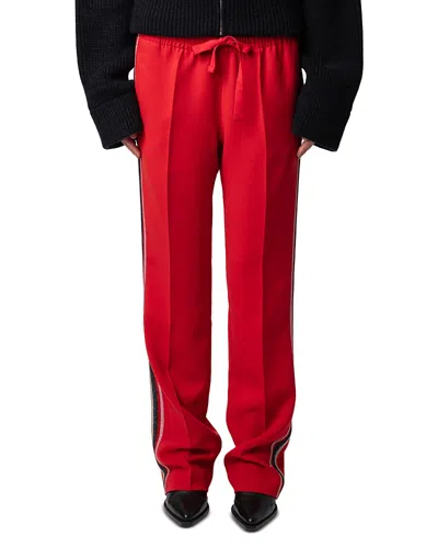 ZADIG & VOLTAIRE POMY CREPE TRACK PANTS