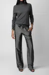 ZADIG & VOLTAIRE POMY JAC WINGS PANT IN ANTHRACITE