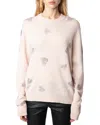 Zadig & Voltaire Pravis Cashmere Diamante Sweater In Pearly