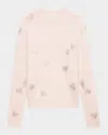 Zadig & Voltaire Pravis Cashmere Diamante Sweater In Pearly