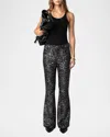 Zadig & Voltaire Prevy Sequined Flare Pants In Noir