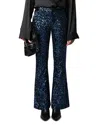 Zadig & Voltaire Prevy Sequined Flare Pants In Encre