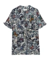 Zadig & Voltaire Womens Encre Butterfly-print Flutter-sleeve Woven Blouse In Gray