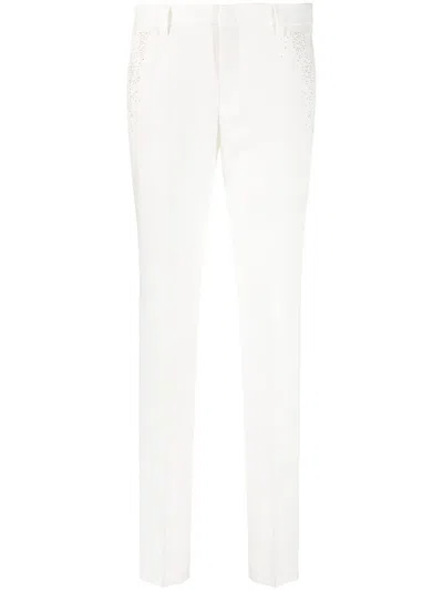 Zadig & Voltaire Prune Rhinestones-studded Trousers In Craie