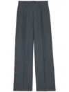 Zadig & Voltaire Womens Gris Chine Puros Straight-cut Mid-rise Wool-blend Trousers In Grey
