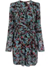 ZADIG & VOLTAIRE RADAR FLORAL-PRINT EMBELLISHED SILK MINIDRESS