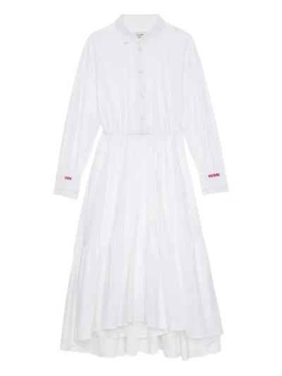Zadig & Voltaire Kids' Rajae Tiered Midi Dress In White