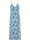 Zadig & Voltaire Womens Ramelil Sleeveless Silk Maxi Dress Mist In Blue