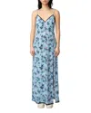Zadig & Voltaire Womens Ramelil Sleeveless Silk Maxi Dress Mist In Mist