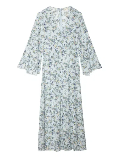 Zadig & Voltaire Rasato Maxi Dress In Blue