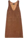 Zadig & Voltaire Rasha Mini Dress In Cognac