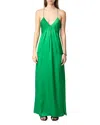 Zadig & Voltaire Rayonne Satin Maxi Dress In Gazon