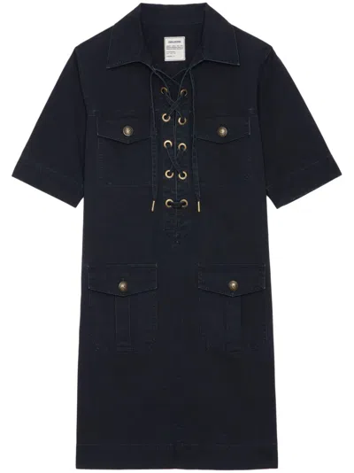 Zadig & Voltaire Record Mini Dress In Black
