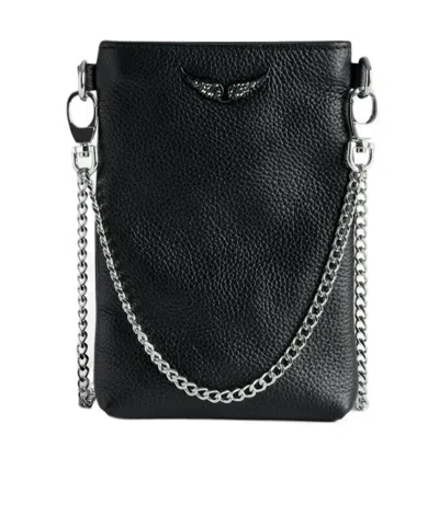 Zadig & Voltaire Rectangular Shoulder Bag In Black