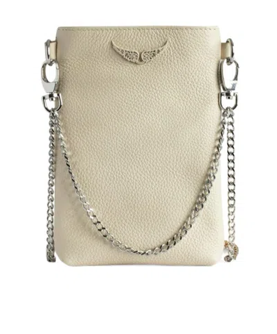 Zadig & Voltaire Rectangular Shoulder Bag In Nude