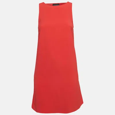 Pre-owned Zadig & Voltaire Red Crepe Cut-out Detail Sleeveless Mini Raff Dress Xs