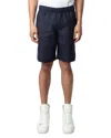 Zadig & Voltaire Regular Fit Pull On Linen Shorts In Encre