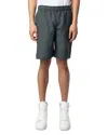 Zadig & Voltaire Regular Fit Pull On Linen Shorts In Vert De Gris