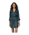 Zadig & Voltaire Remember Satin-finish Minidress In Blue