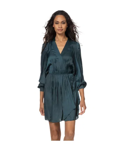 Zadig & Voltaire Remember Satin-finish Minidress In Blue