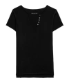 Zadig & Voltaire Womens Noir Celsy Five-buttoned Cashmere T-shirt In Black