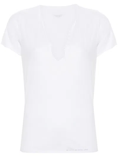 Zadig & Voltaire Rhinestone-embellished Cotton T-shirt In White