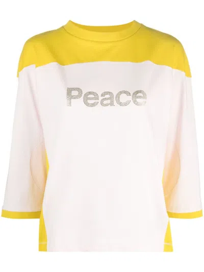 Zadig & Voltaire Rhinestone-embellished Slogan Cotton Top In Pink