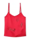 Zadig & Voltaire Rhinestone-embellished Top In Red