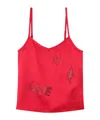 Zadig & Voltaire Rhinestone-embellished Top In Red