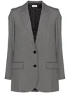 Zadig & Voltaire Rhinestone-slogan Blazer In Grey