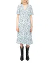 Zadig & Voltaire Womens Rhodral V-neck Floral-print Woven Midi Dress Cloud