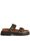 Zadig & Voltaire Ride Leather Mules In Neutrals