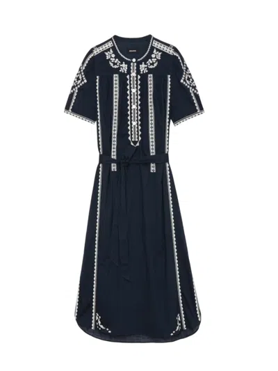 Zadig & Voltaire Rigy Midi Dress In Black