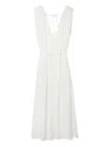 Zadig & Voltaire Womens Rimati V-neck Sleeveless Cotton Maxi Dress Judo In White